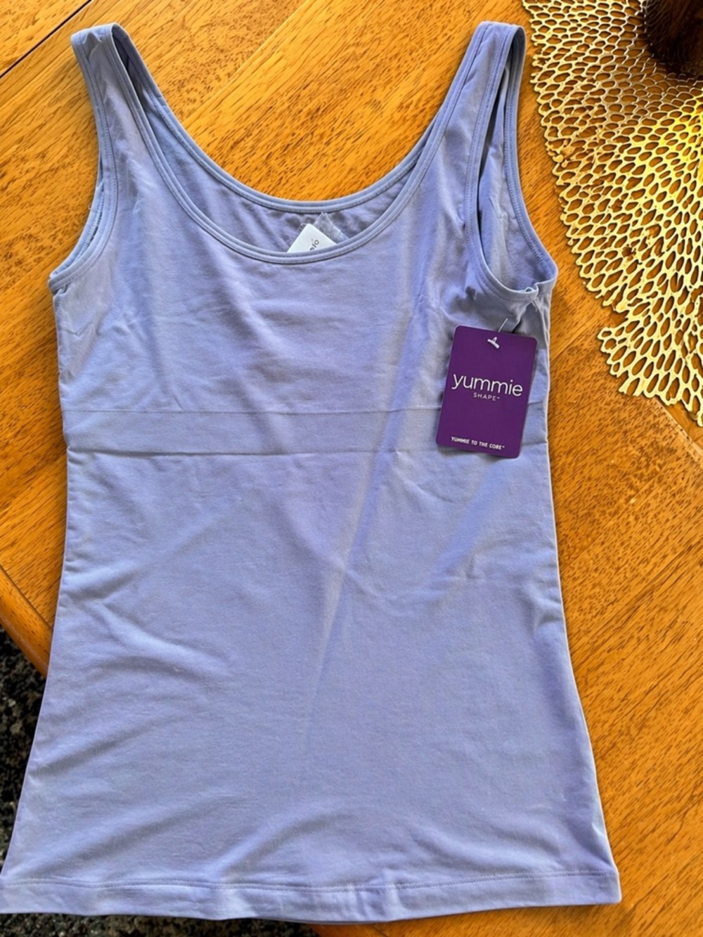 NWT Yummie 2-Way Shaping Tank Top Lilac Gray SoftServe M/L Seamless Slimming